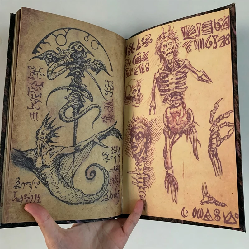 New Necronomicon Dark Magic Book Demon Evil Dead Summon Book Altar Ceremony Prop Book Collection Living Room Desktop Decorations view 6
