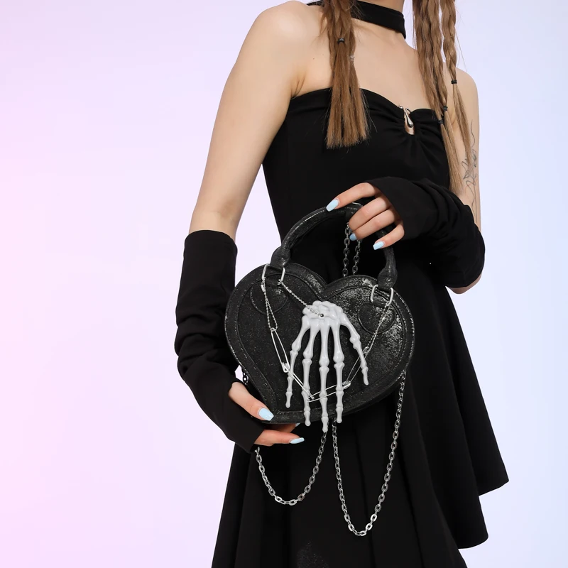 Halloween Gothic Evil Hand Shoulder Bag Women Party Evening Clutch Spooky Handbag Trick or Treat Sling Purse Festa Coin Wallet