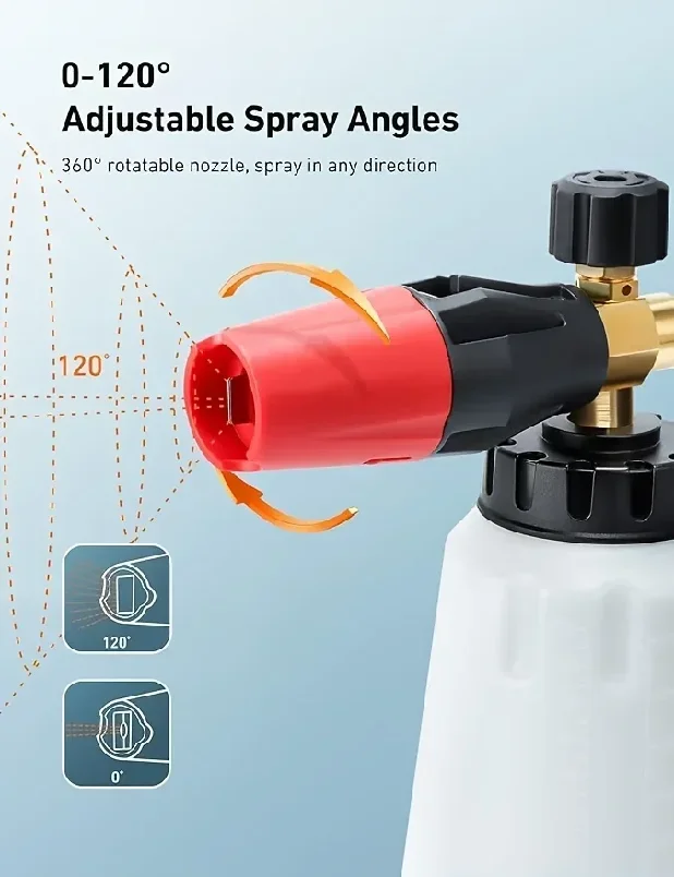 High Pressure PA Foam Cannon  Adjustable Foam sprayer Snow Foam Gun Car Washing Accessories Cleaning Kit for Pressure Washers view 6