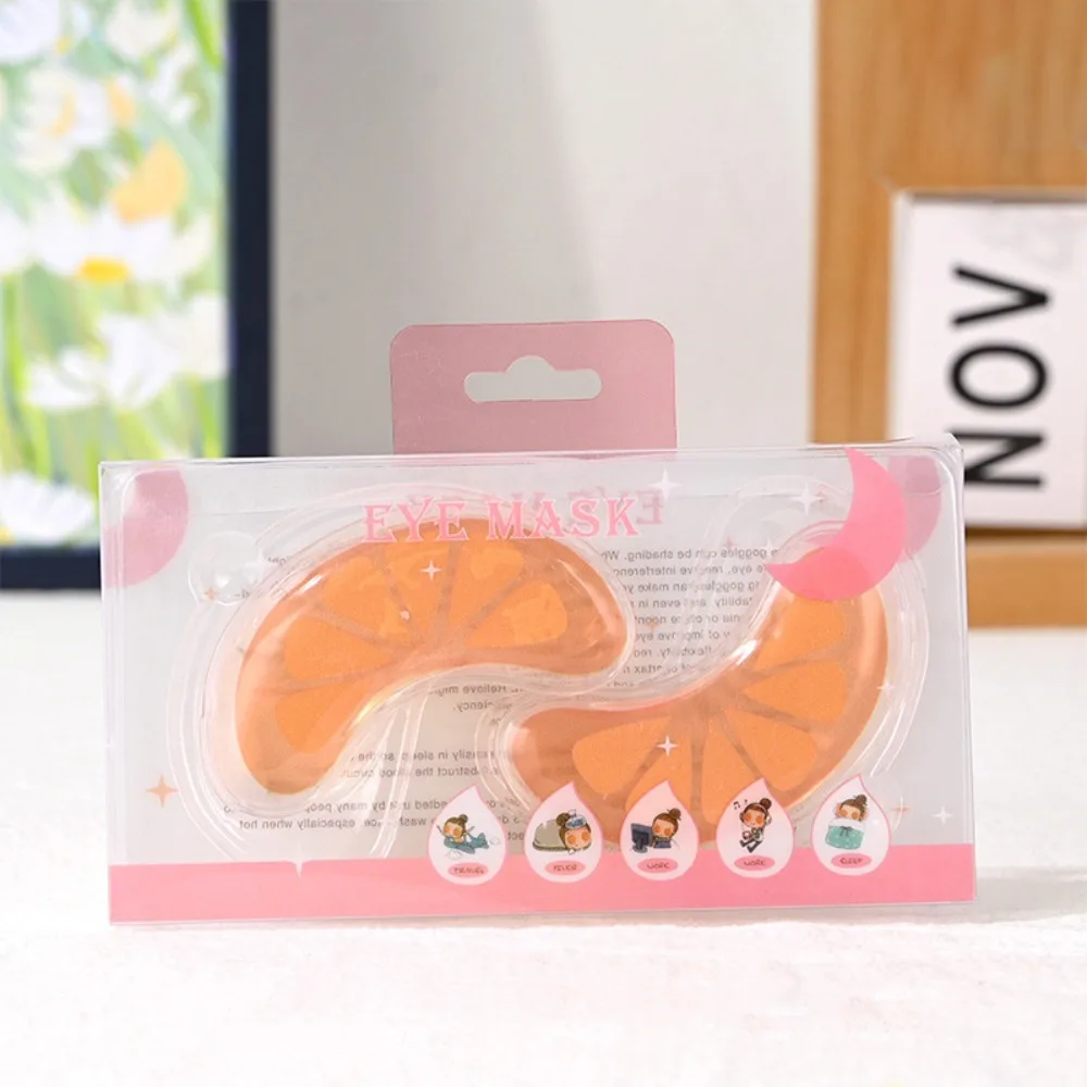 Fruit Design Cooling Gel Pad Soft Gel Reusbale Puffiness Relief Eye Pad Leak Proof Transparent Hot Cold Eye Compress Patch