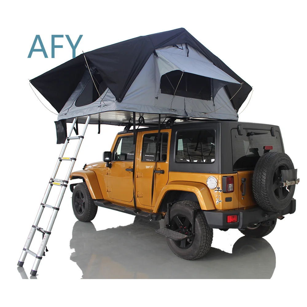 OEM Roof Tent for Camping Off-Road Travel 1-3 Person Poly Cotton Waterproof Soft Shell Foldable Car Truck Tent for SUV RV