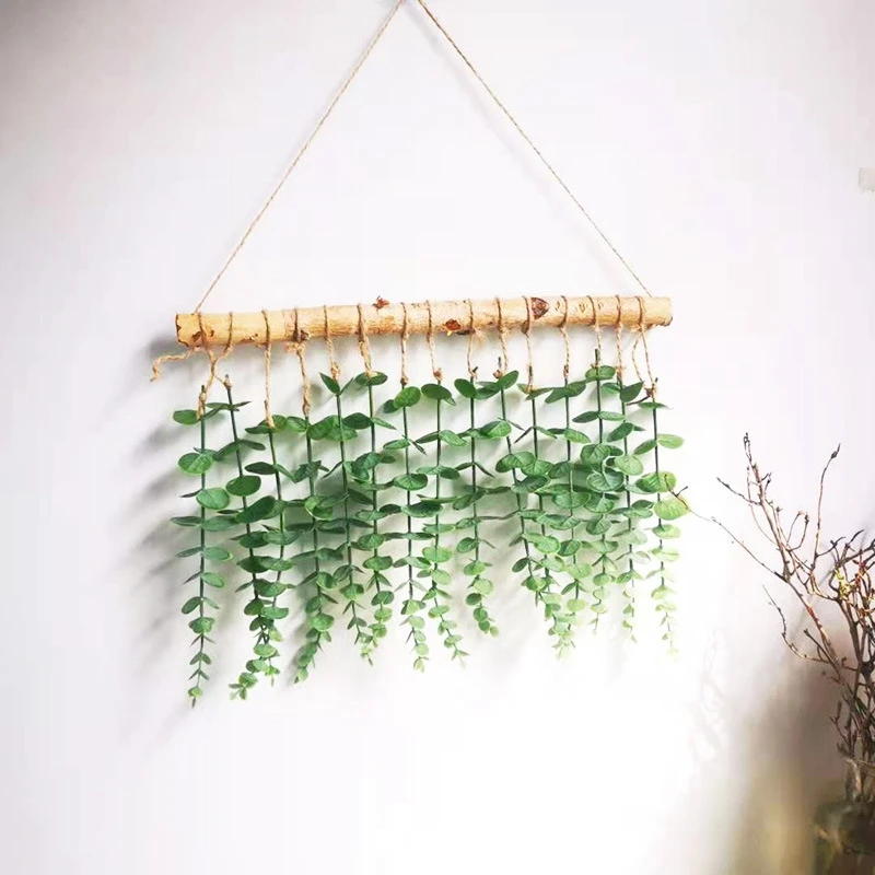 Artificial Eucalyptus Wall Hanging Decor-Fake Eucalyptus Leaves Greenery Farmhouse Rustic Wall Hanging For Wedding