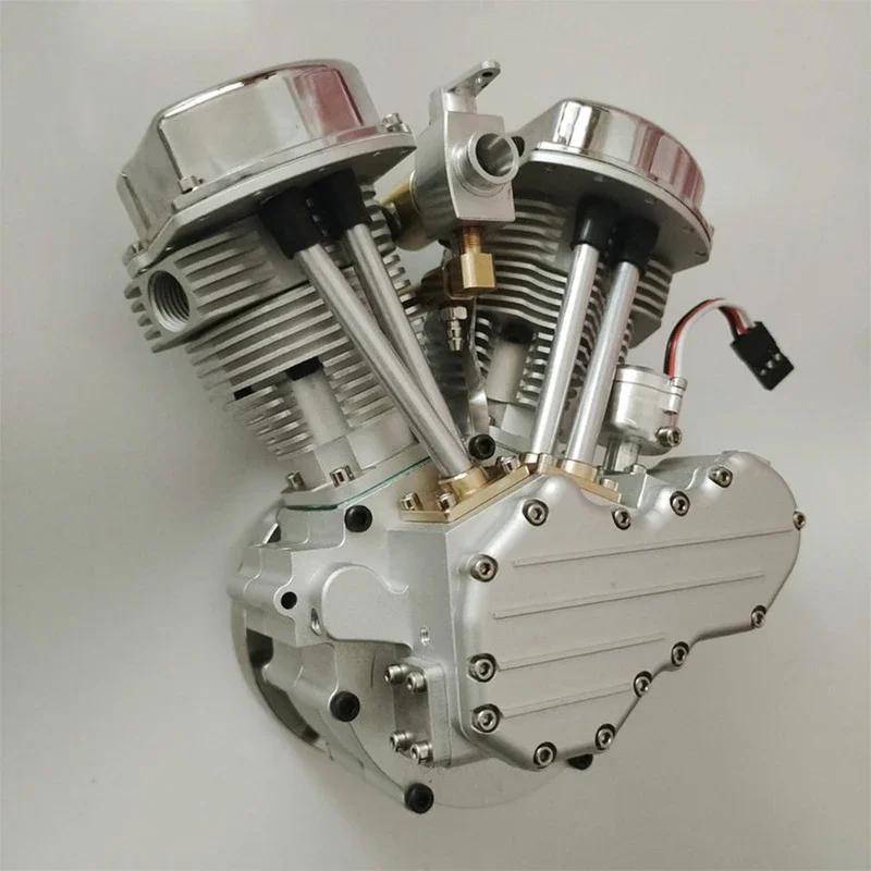 V-type Two-cylinder Gasoline Engine Model Can Start The Internal Combustion Engine Model Miniature Scientific Experiment Toy