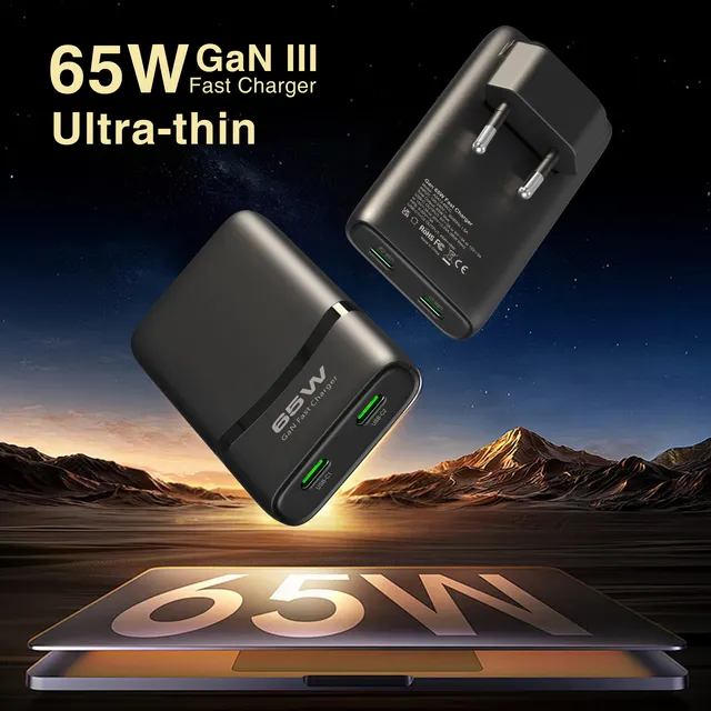מטען USB-C 65W קומפקטי לשדרוג טעינה יומיומית