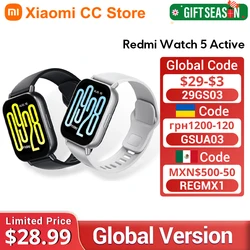 Global Version Xiaomi Redmi Watch 5 Active 2'' Display Up to 18 days of battery life 140+ workout modes Bluetooth calling 5ATM