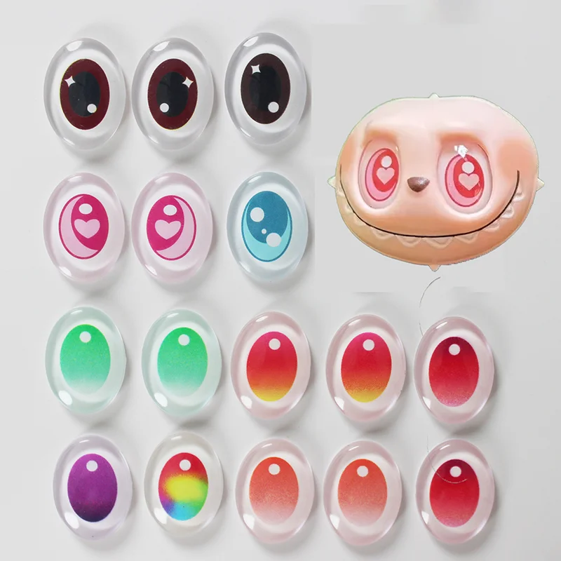 

1/2/5 pair of Colorful Eyes For Labubu Doll Replacement Accessories Diy Decor Dolls Parts Pvc Glass Eyes Vinyl Doll Face Parts