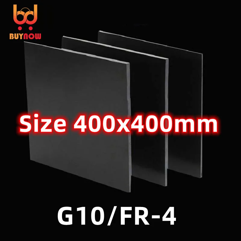 

400x400mm G10 FR-4 Black Epoxy Resin Board Glass Fiber Board Bakelite Insulation Board High Temperature Processing Customization