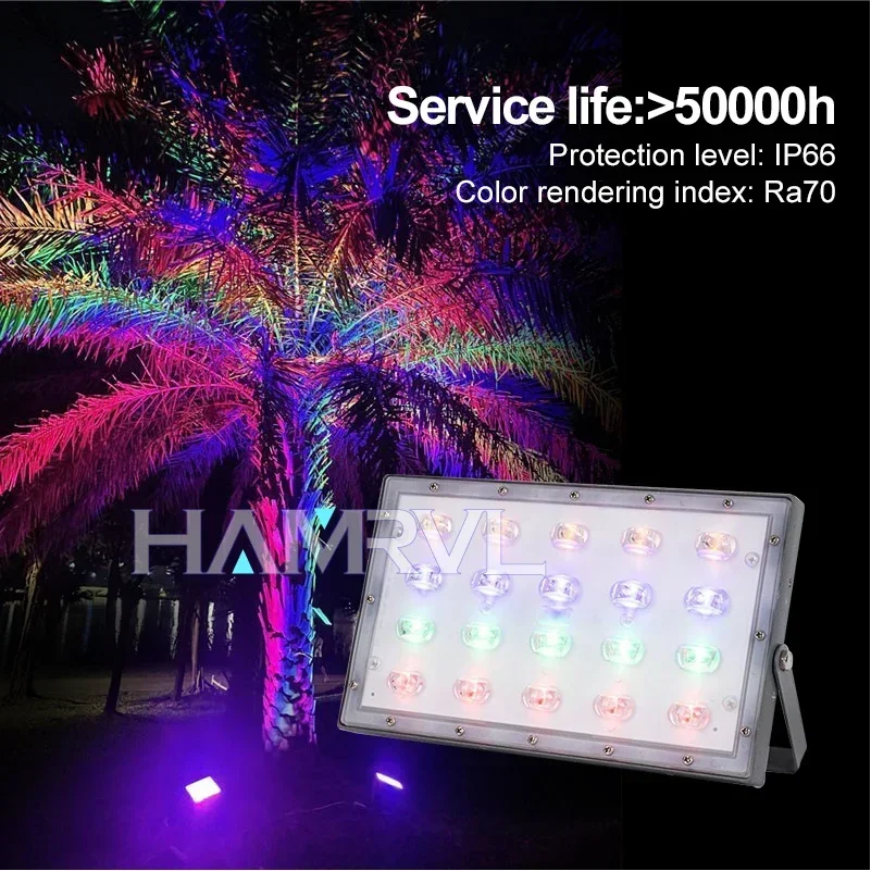 

LED Rainbow Tree Lighting Waterproof IP65 Colorful Floodlights Greening Landscape Spotlights for Outdoor Garden Projection