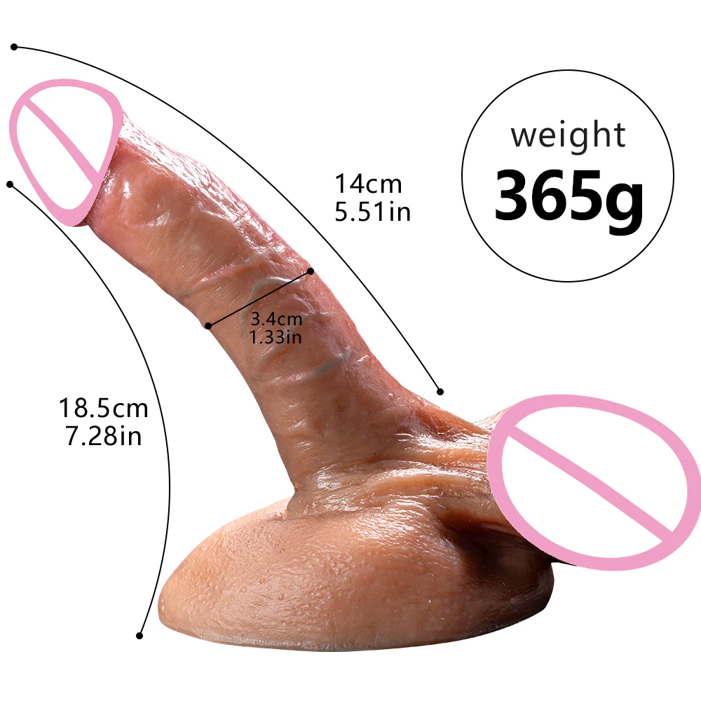 Super Long Soft Skin Feeling Dildo Realistic Penis Sexy  Female Masturbator Double-layer Silicone Suction Cup Dildos for Women