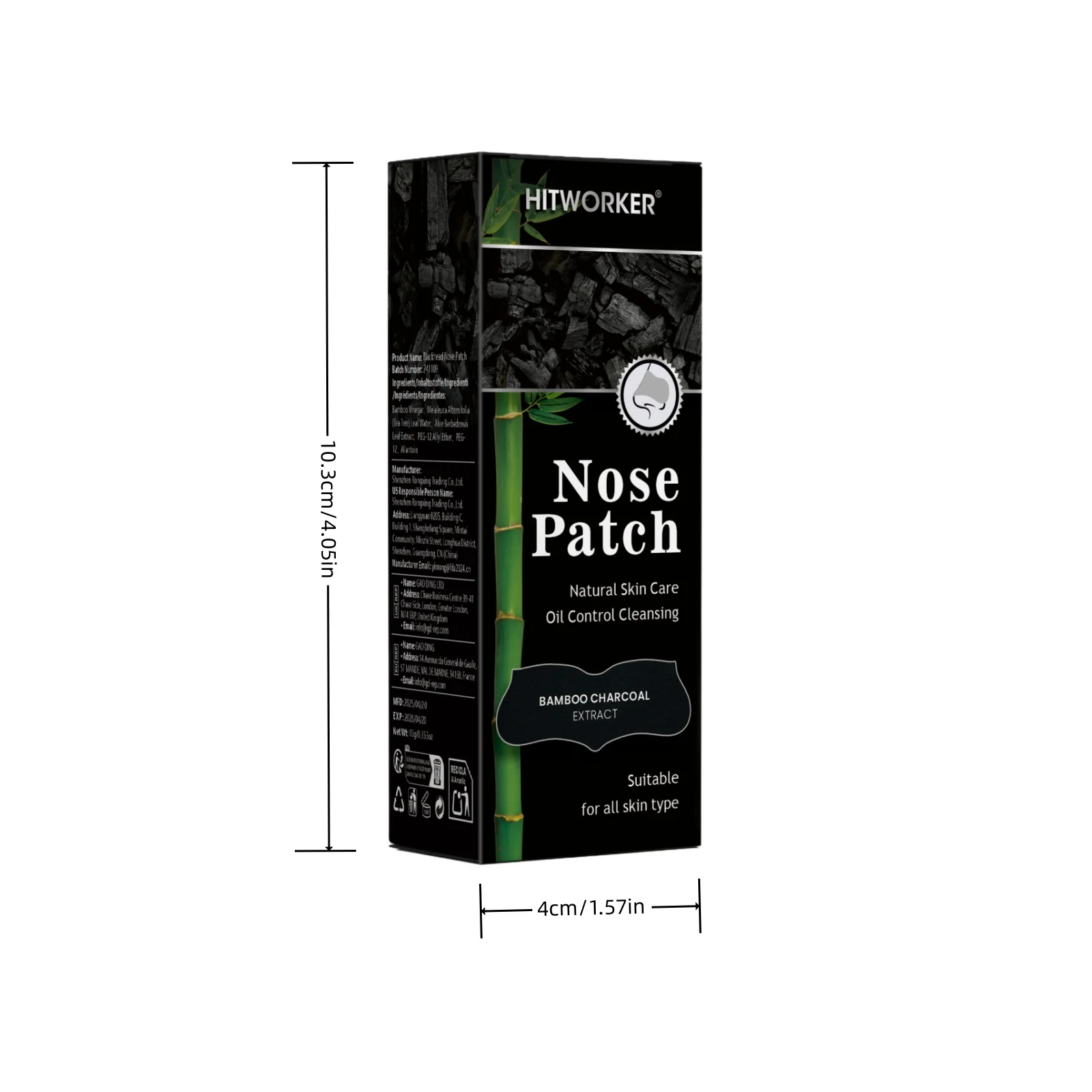 10/15/20 Pcs/Bag Deep Cleansing Blackhead Nose Strips | Bamboo Charcoal Blackhead Remover Nose Mask image 2