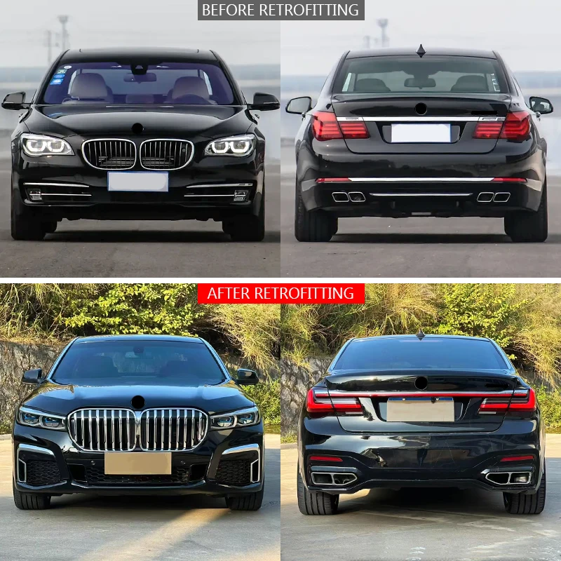 Classic Car Restomod Body Kits2009-2015 Car Modification Upgrade 2023 M760 Front Bumper Fender Engine Hood Rear Bumper Mudguard