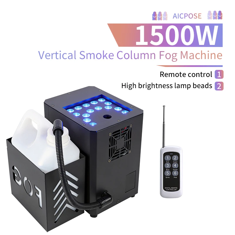 

1500W/3000w Multi-Angle Gas Column RGB LED Stage Smoke Fog Machine Haze Machine DMX512 Control DJ Disco Nightclub Wedding