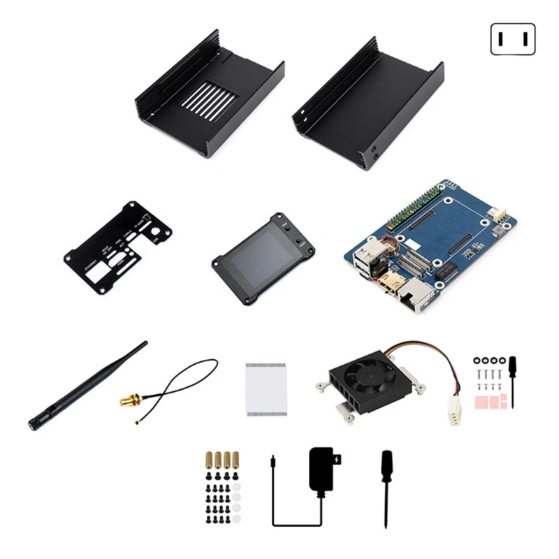 

Y1UB Networking Attached Storage NAS All-In-One Mini Computer Networking Storage Server For RPi Compute Module 4 with Double