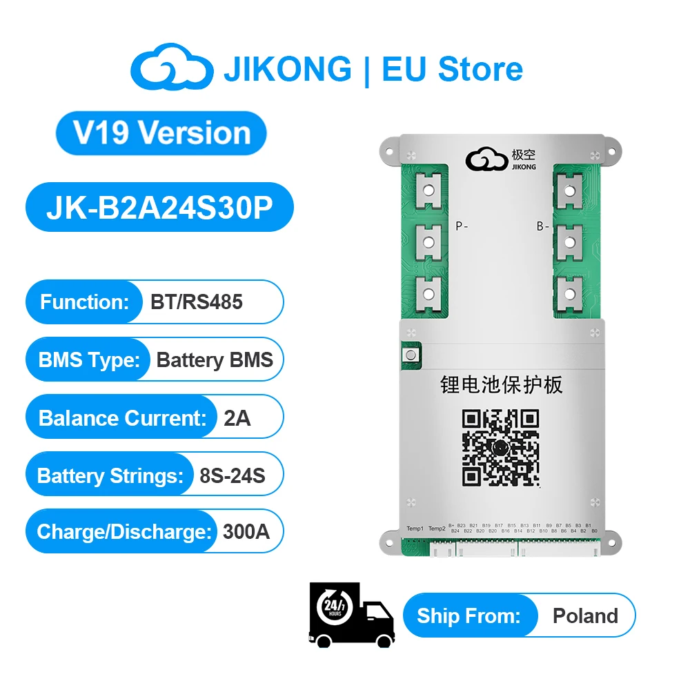JIKONG V19 BMS JK-B2A24S30P/JK-B2A24S30P-HC 8S ~ 24S corriente de equilibrio activo 2A soporte descarga 300A Lifepo4 Li-Ion Lto JK BMS