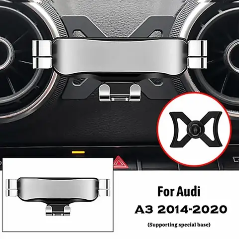ผู้ถือโทรศัพท์มือถือพิเศษ Air Vent Mounts ขาตั้ง GPS แรงโน้มถ่วง Bracket สําหรับ Audi A3 S3 8V 2014-2020 รถอุปกรณ์เสริม