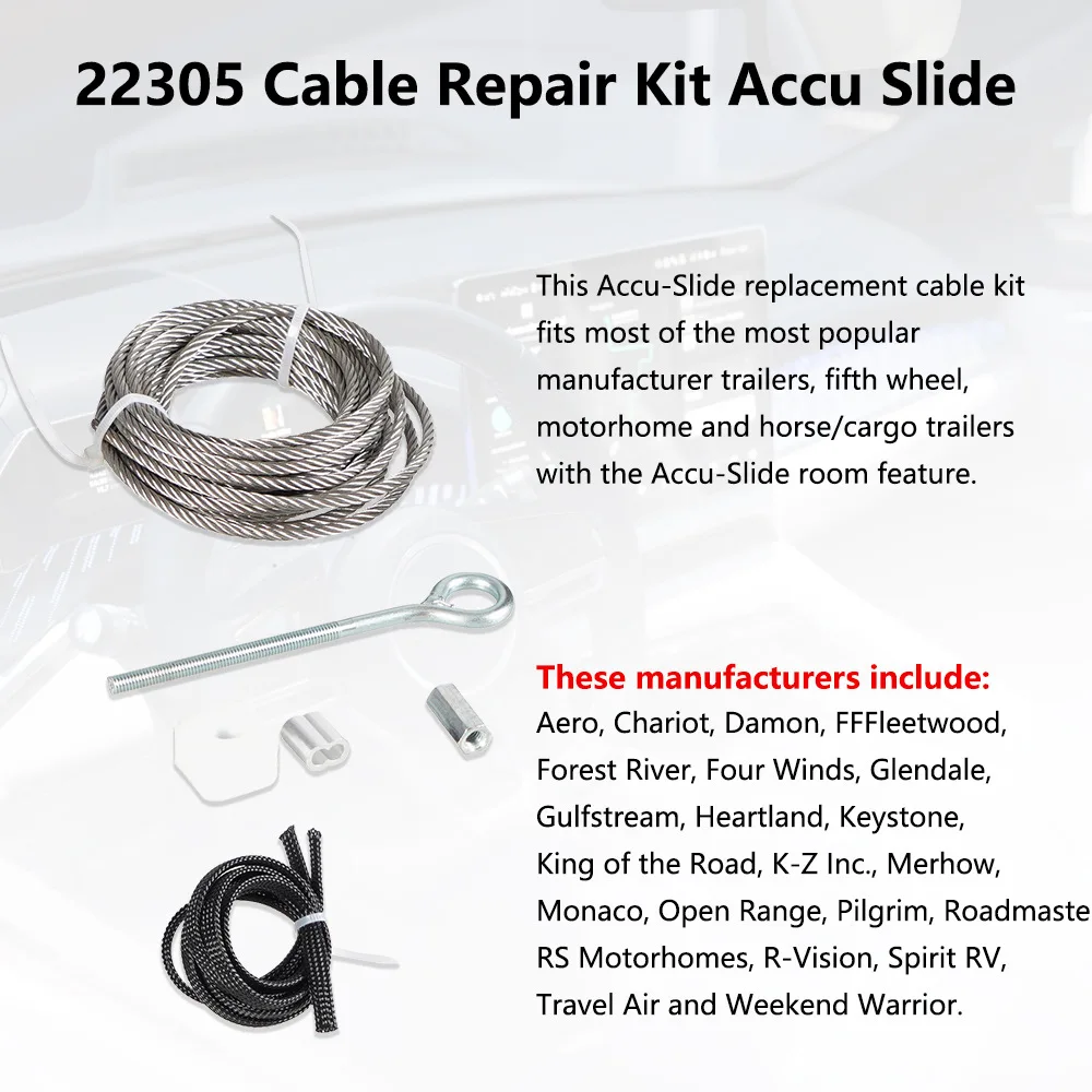 5/32-Inch Cable Kit Suitable for Accu-Slide System