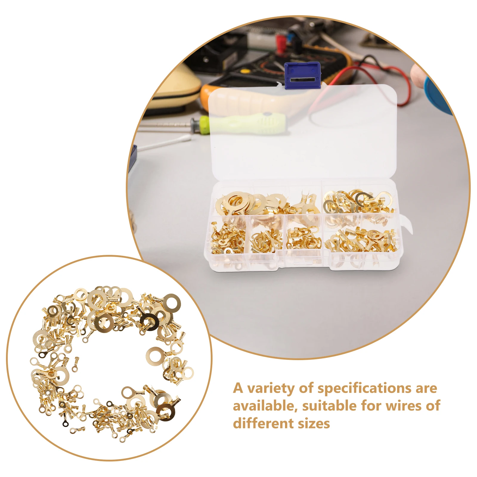 

1 set 1 set Ring Wire Electric Cable Ends Terminal Connectors Stable Connection Terminal Connectors Kit