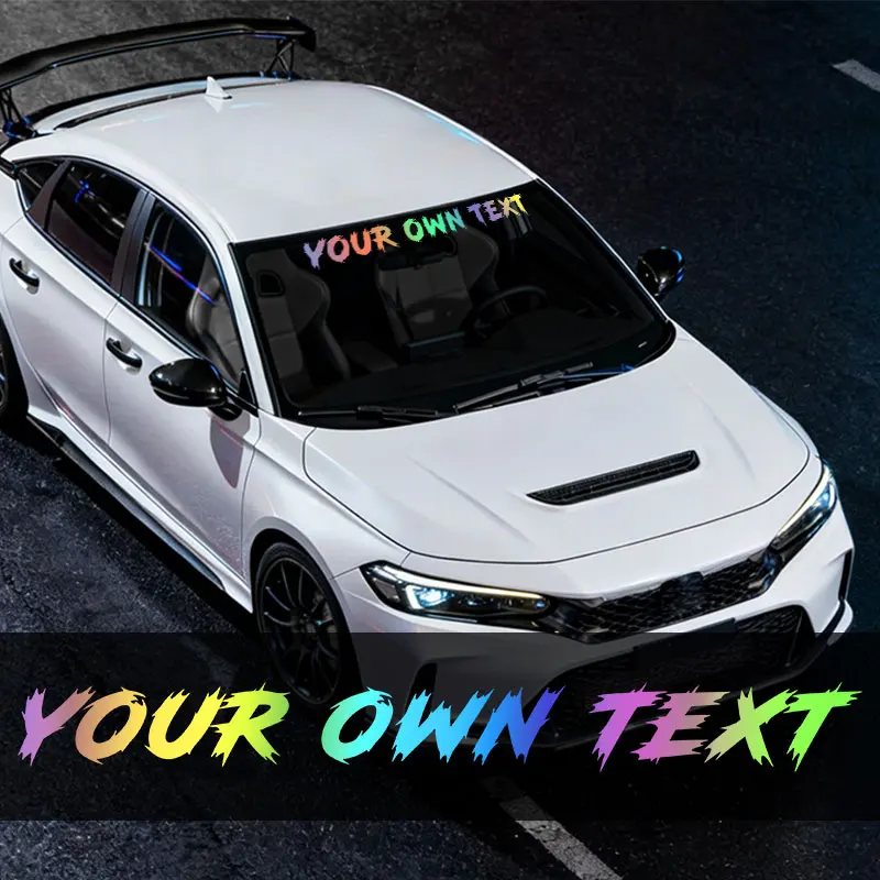 1PC Cool Font Custom Car Stickers Tuning Waterproof DIY Vehicle SUV Truck Front Windshield Rear Window Sunscreen Vinyl Decals