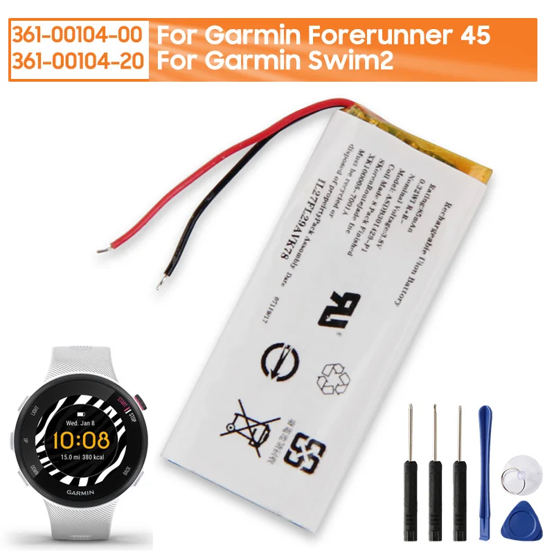 Replacement Battery 361-00104-20 361-00104-00 For Garmin Forerunner 45 Garmin Swim2 85mAh