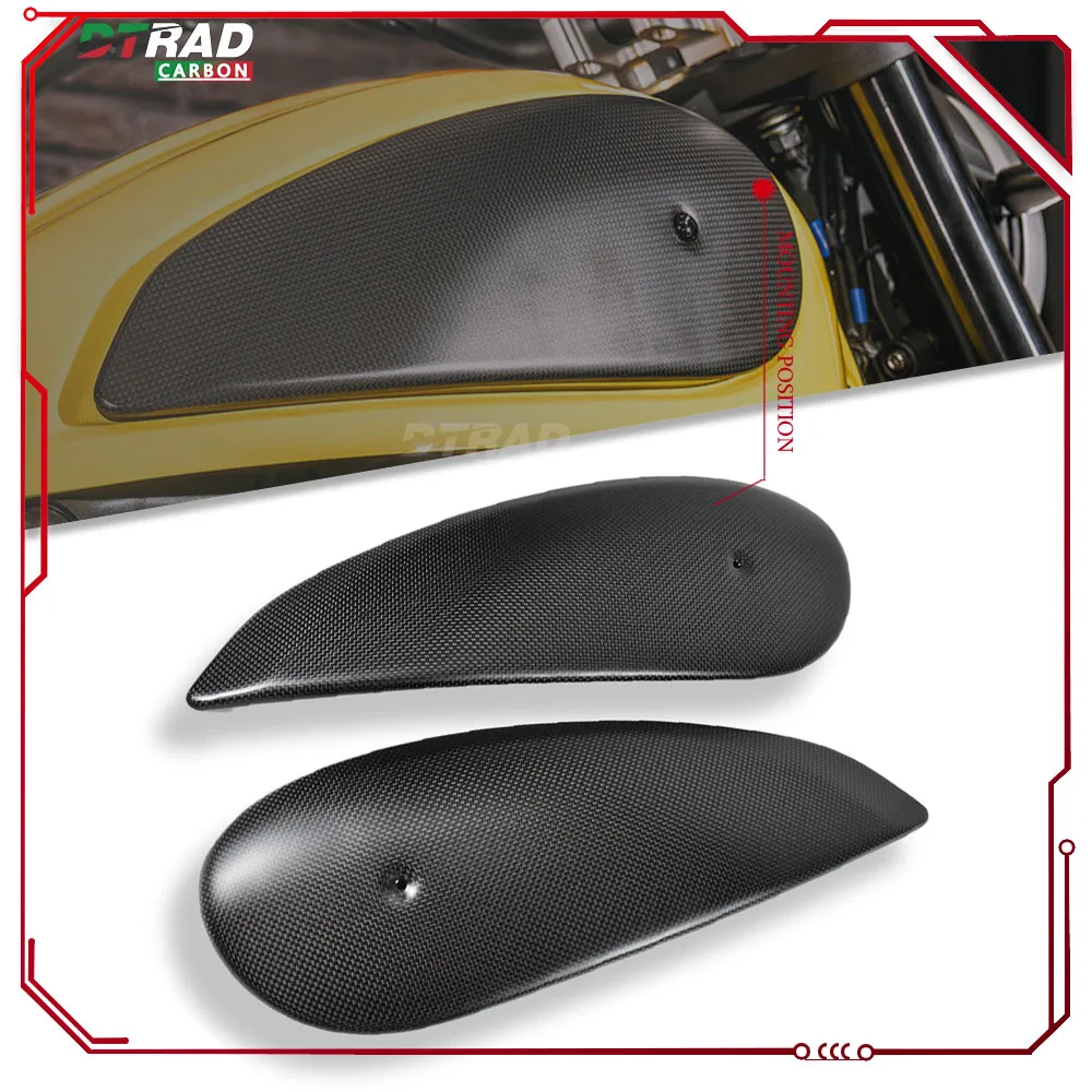 For DUCATI Scrambler 400 Sixty2 2016 - 2021 2020 Carbon Fiber Fuel Tank  Side Cover Fairing Kit Motorcycle Modified Accessories