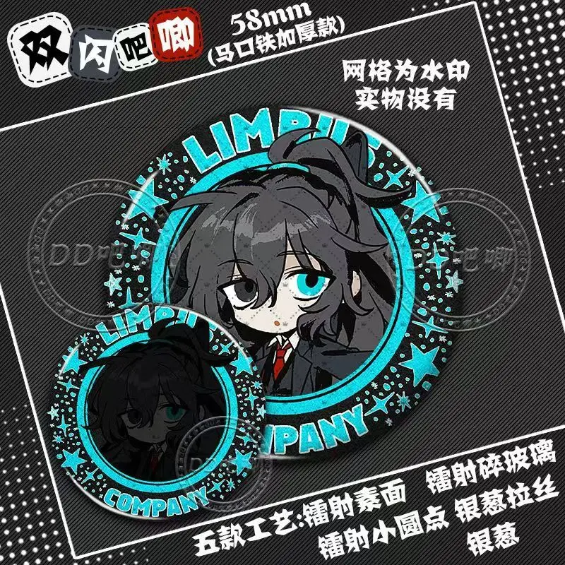 Action Figure Doll Toys COS Limbus Company Faust Hong Lu Ryoshu Ishmael Don Quixote Metal Plaque Children's Cartoon Badge Gifts
