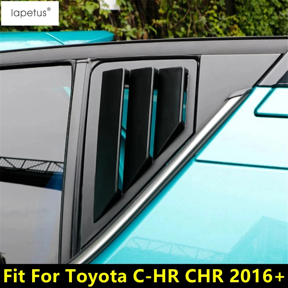 

Car Rear Window Triangle Shutters Louvers Sun Shade Side Air Vent Panel Cover Trim Accessories For Toyota C-HR CHR 2016 - 2021