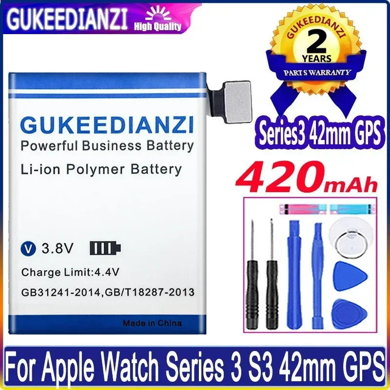 Mobile Phone Batteries Series3 Series4  380mAh For Apple Watch IWatch Series 3 4 S 3 4 S3 S4 38mm 42mm GPS LTE 40mm Battery