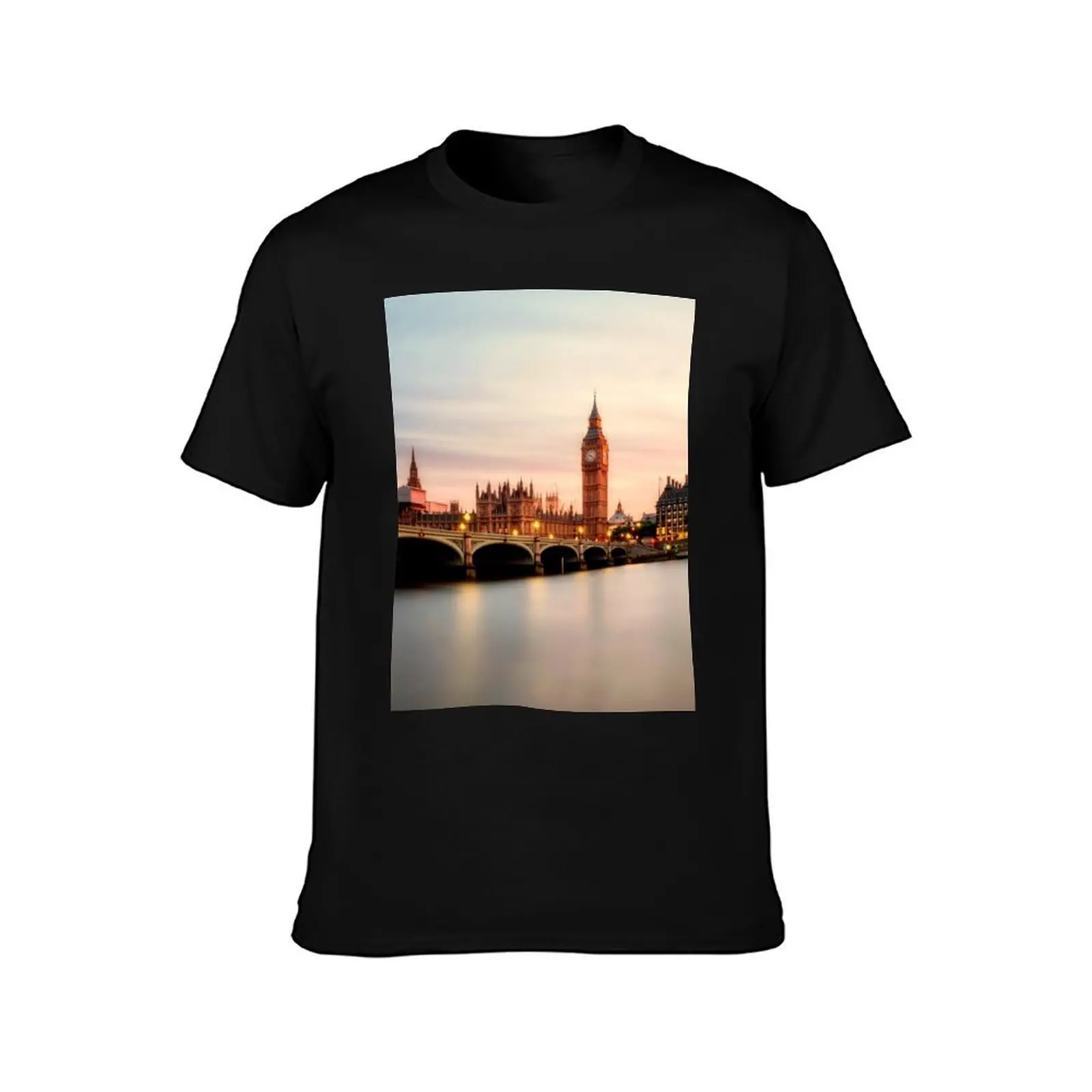 Big Ben bridge T-Shirt graphic shirts plain anime shirts men