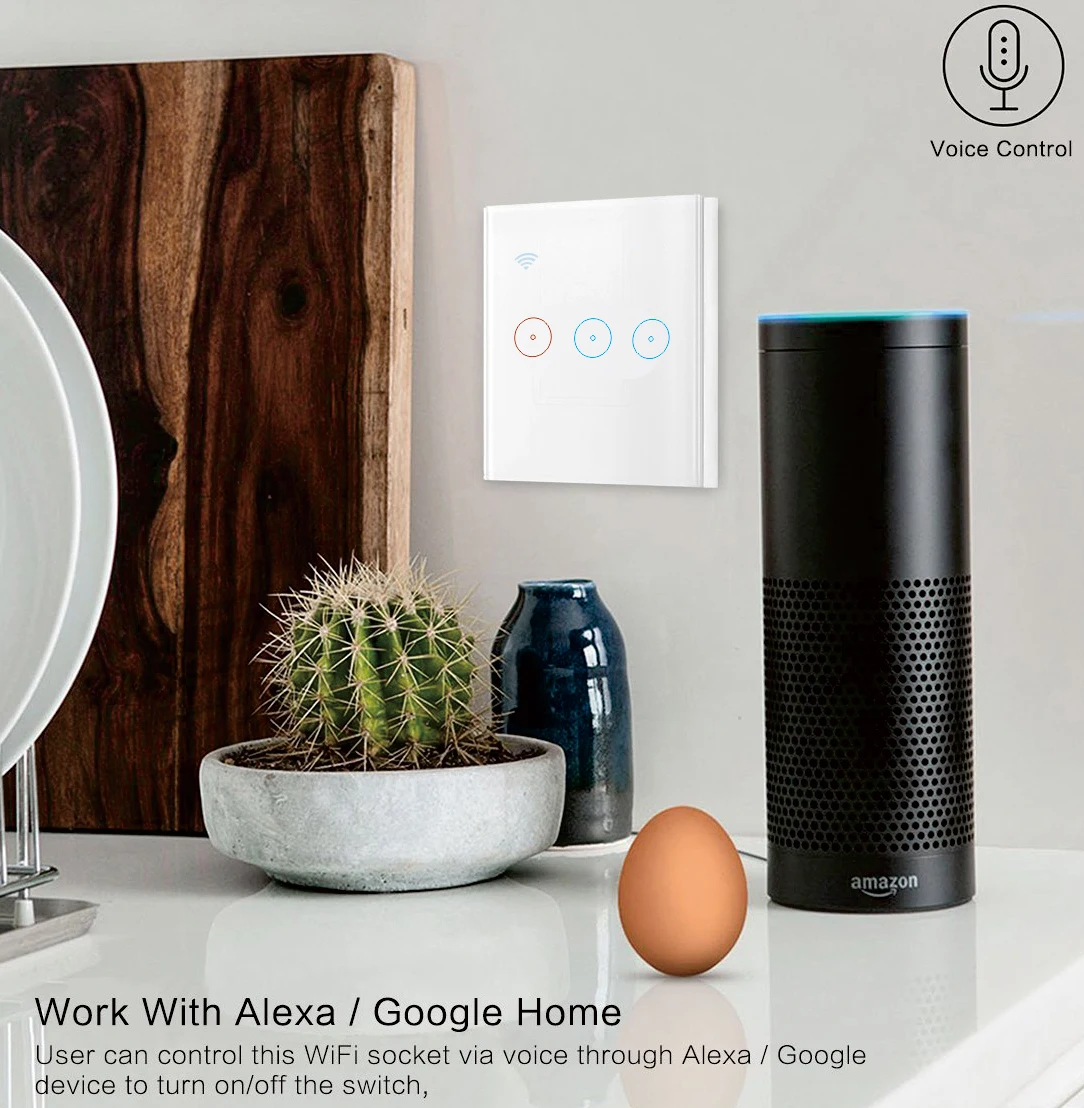 واي فاي الجدار اللمس الحساسة التبديل التحكم عن بعد 1 2 3 عصابة اللاسلكية مصباح ليد شاشة تعمل باللمس الذكية التبديل الزجاج