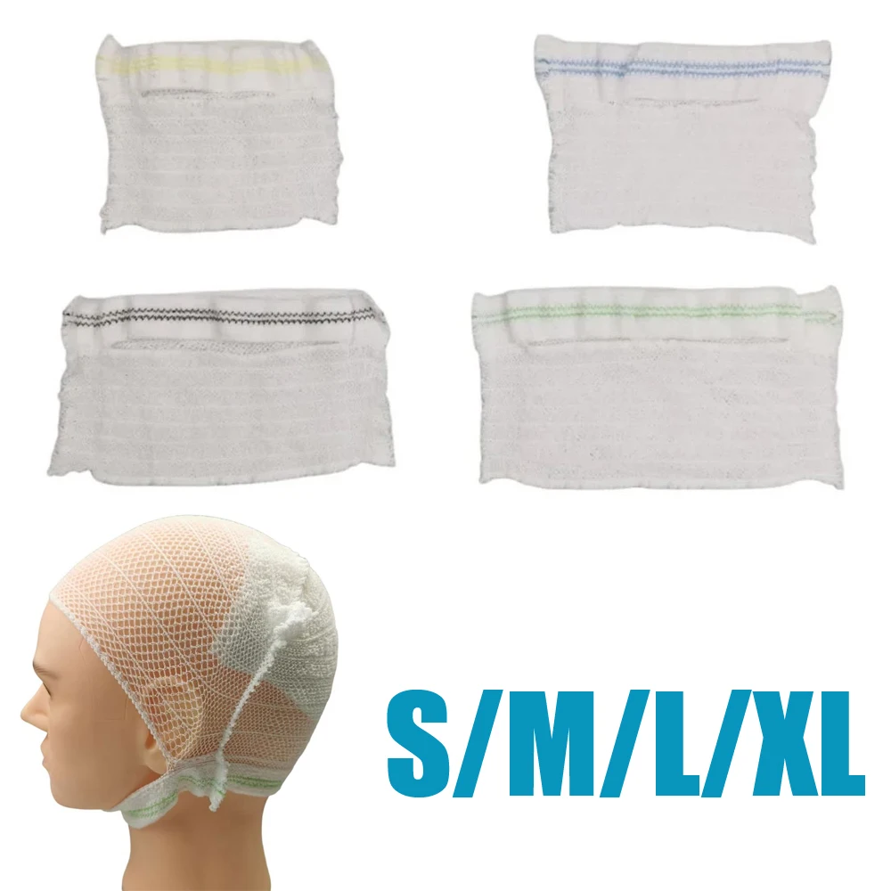 

2x Head Fixed Mesh Cover Elastic Mesh Cap Four Sided High Elasticity Adult Child Head Injuries Postoperative Nursing Bandage Cap