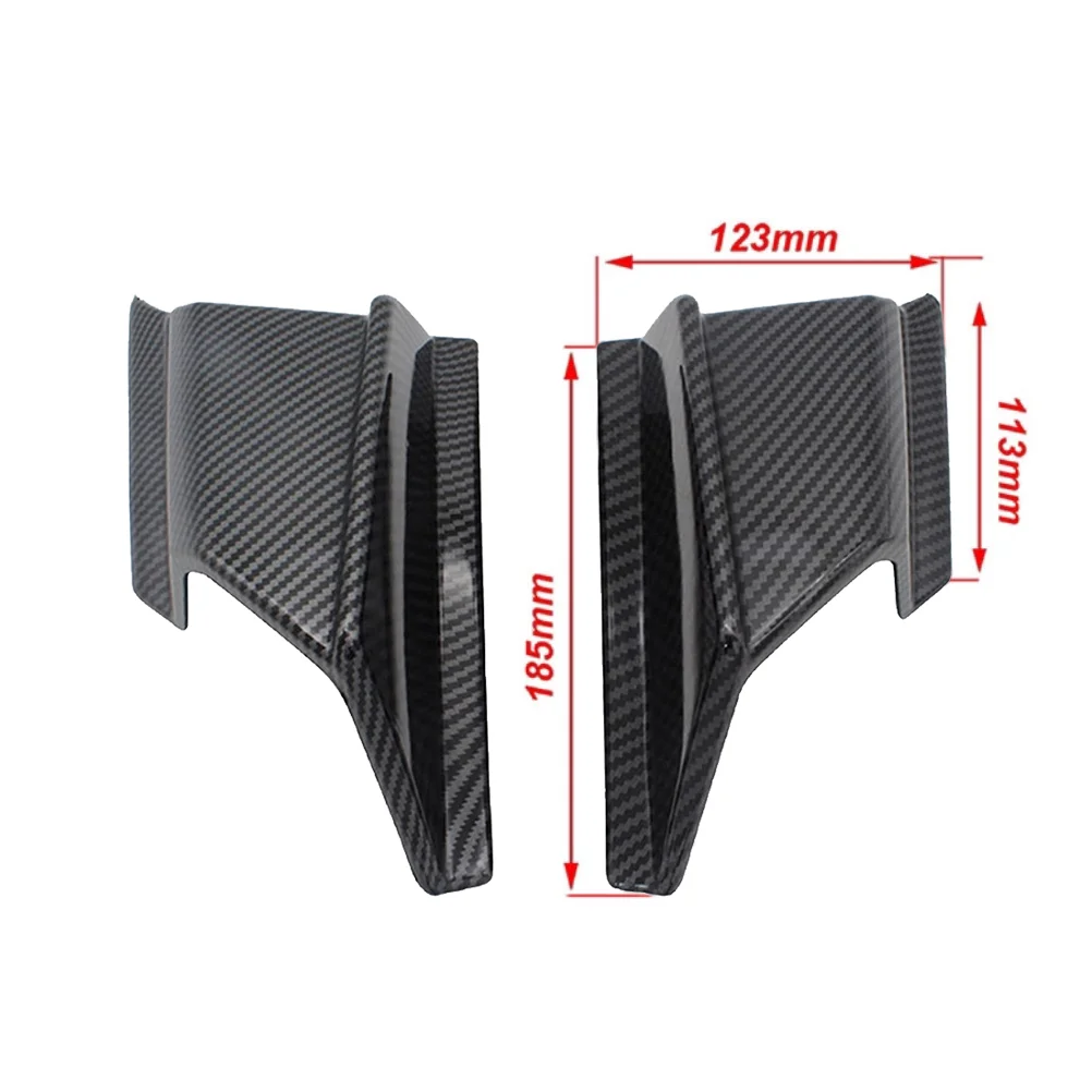 2 Pcs Spoiler Fixed Motorcycle Windshield Windscreen Abs Bracket Strip Motorbike Fairing