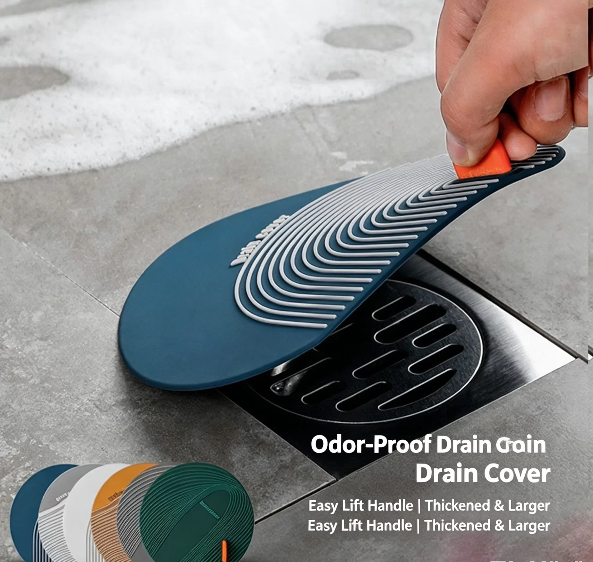Silicone Floor Drain Deodorant Pad Anti Odor Insect Proof Sewer Backflow Preventer Drain Seal Cover For Bathroom Kitchen Toilet