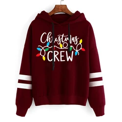 Women's New Fashion Hoodie Autumn Winter Christmas Crew Printed Oversized Sweatshirts Christmas Santa Hippo Xmas Light Hoodie