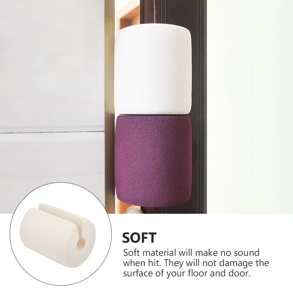

2Pcs Safety Door Stopper Cylindrical Durable Nbr Material Prevent Slamming Protect Floor Noise Reduction Home Door Accessory