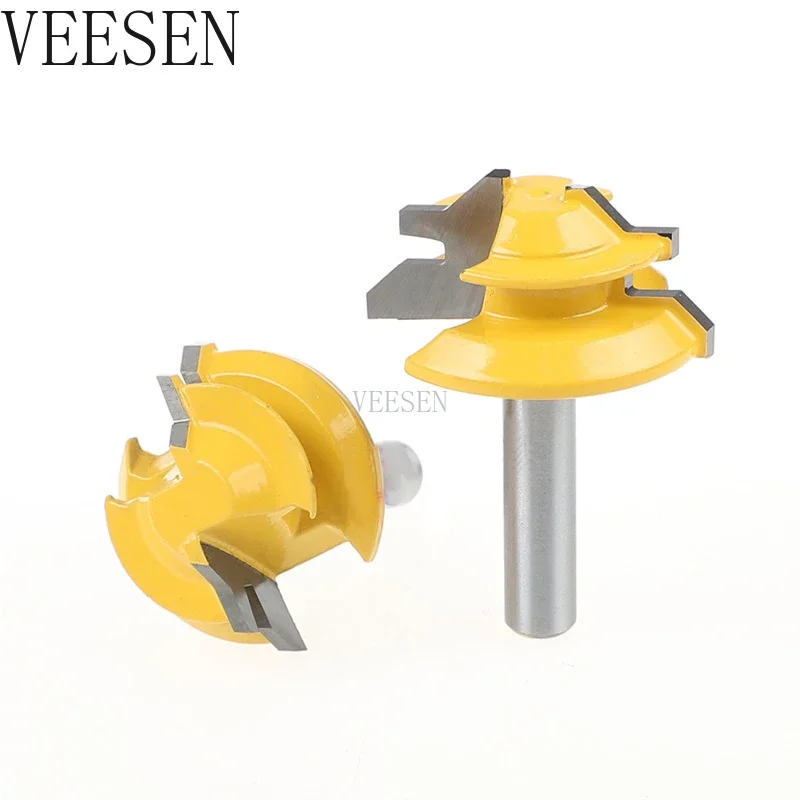 

45 Degree Tungsten Steel Reversible Right Angle Knife Puzzle Board Line Slot Carving Trimmer Woodworking Milling Cutter