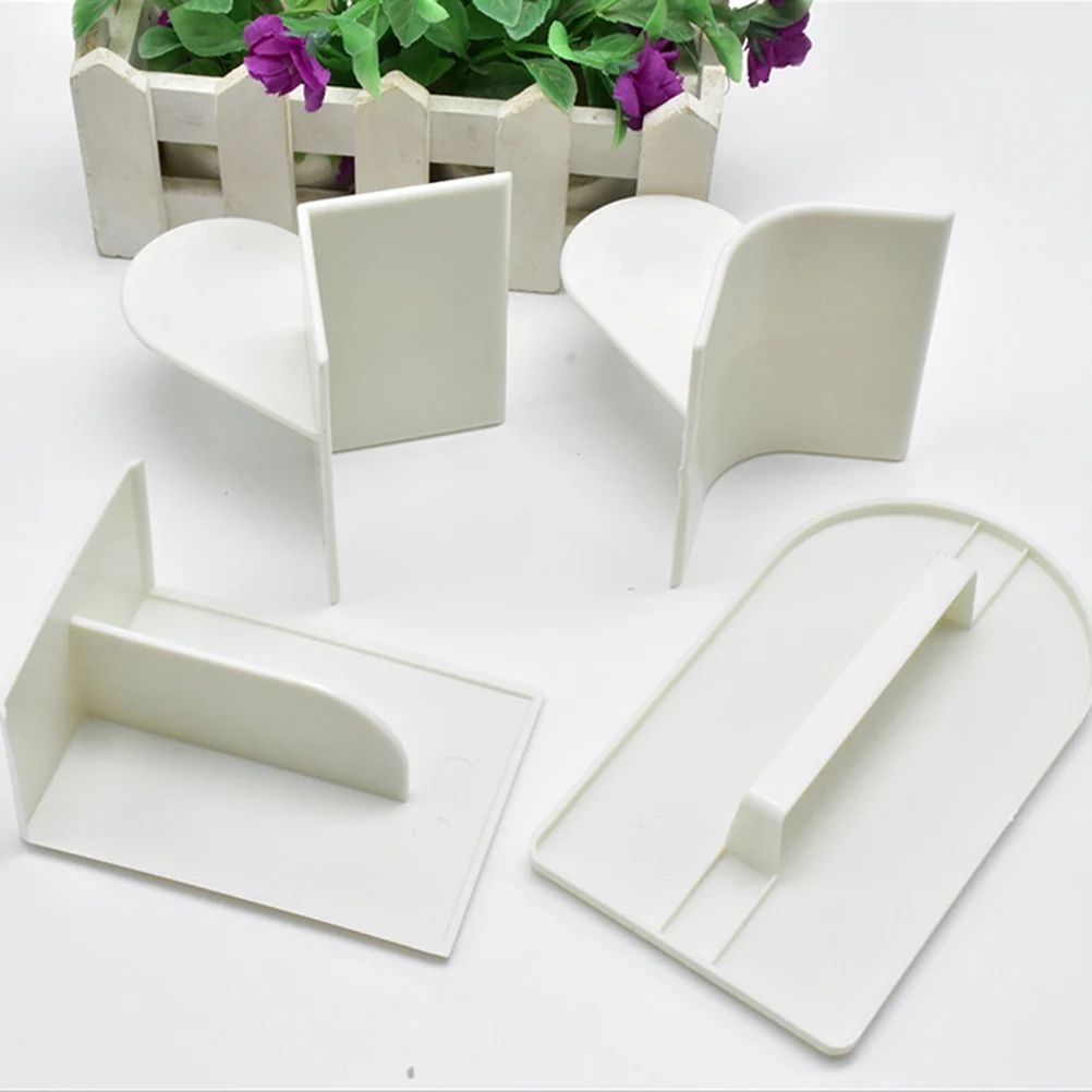 

4pcs Cake Fondant Smoother Set Corner Edge Scraper Baking Tool Dessert Pastry Decorator Kit Plastic Food Safe Dishwasher Safe