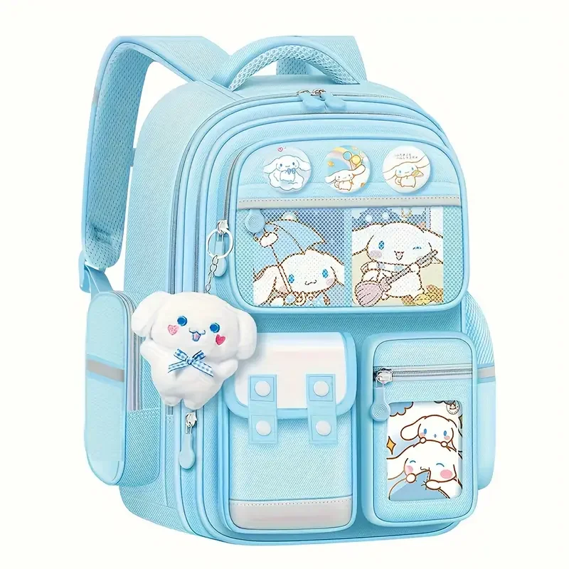 The Mesuca Kawaii Girls Backpack Cute Purple School Bag for Teens Aesthetic Bookbag with Plush Charm, Multi Pocket Lightweight Student Backpack for School Travel Daily Use