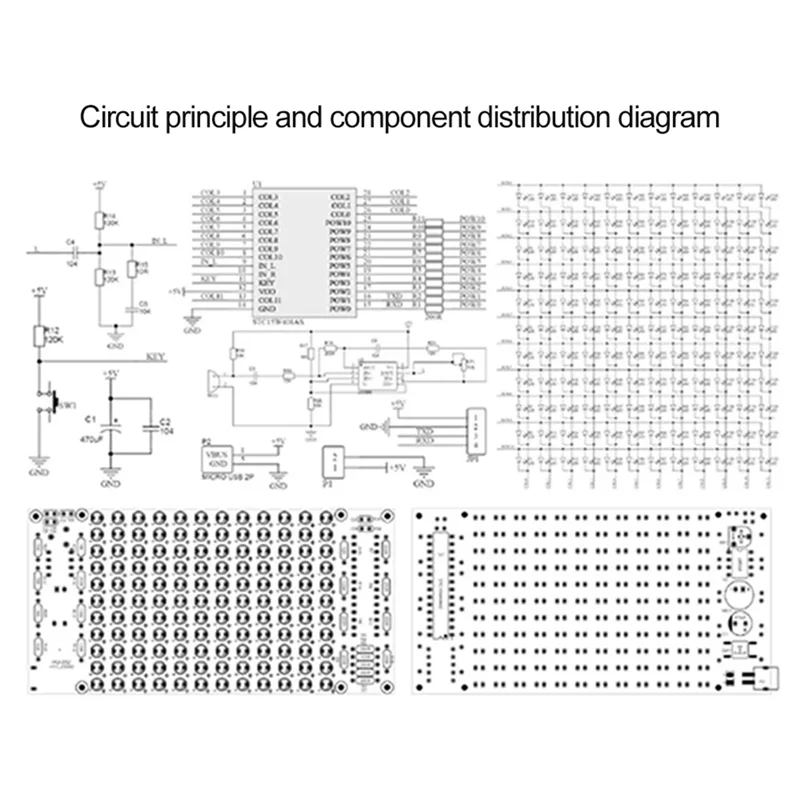 AC56-DIY Löten Kit Spektrum USB Mini Elektronische Display Sound Aktiviert Hause Stereo Lautsprecher DIY Kit Für Schiefen Löten