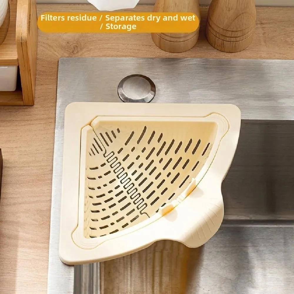 Triangle Sink Strainer Basket Creative Detachable Kitchen Garbage Filter Multifunctional Magnetic Fixed