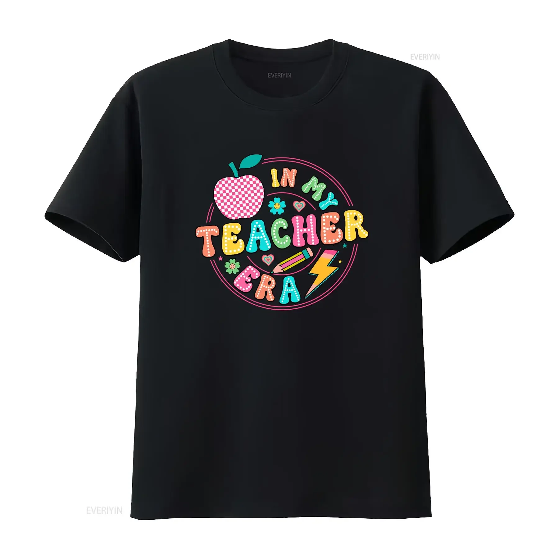 In My Teacher Era T Shirt First Grade For Retro SweaT vintage Washed Breathable Unisex Stretched homme graphic Slightly Soft