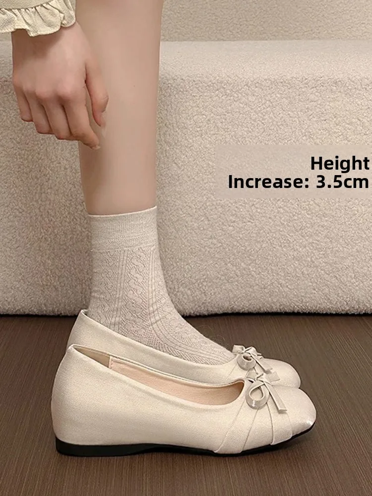 Elegant Versatile Women's Mary Jane Shoes Spring Summer New Soft Bottom High Insole Fashionable Gentle Style Slip-On Shoes