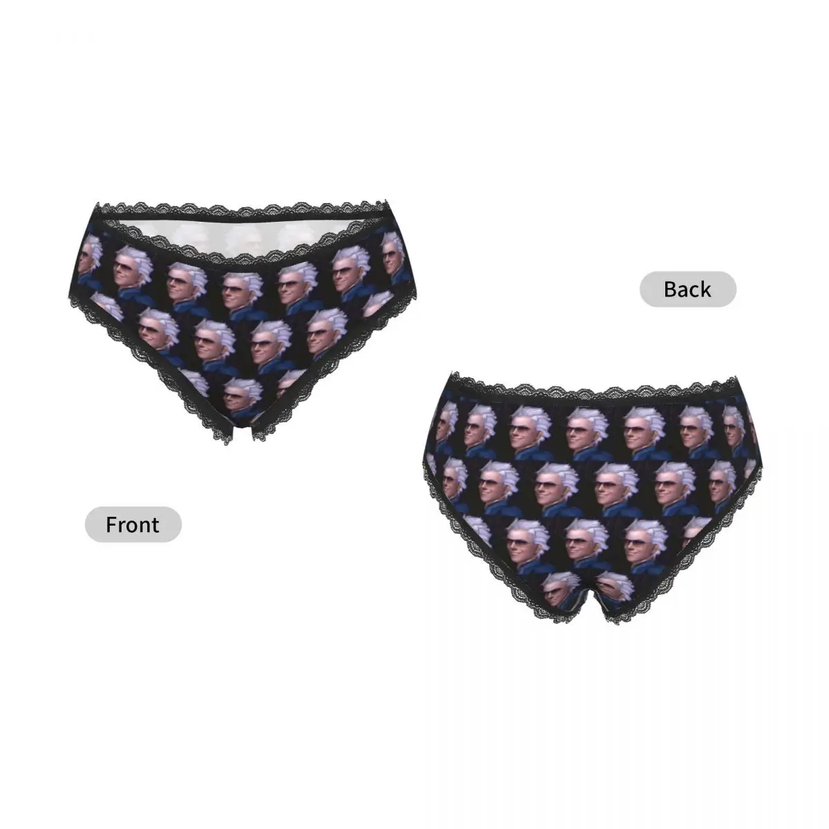 Custom Vergil From The Devil May Cry Seri Panties Briefs Women's Comfort Briefs Underwear Breathable Female Underpants