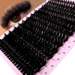 NEW Cluster Eyelash Extension 266Bundles 80D Natural Style Individual Eyelashes Handmade Eyelash Bundles 3D Mink Lashes