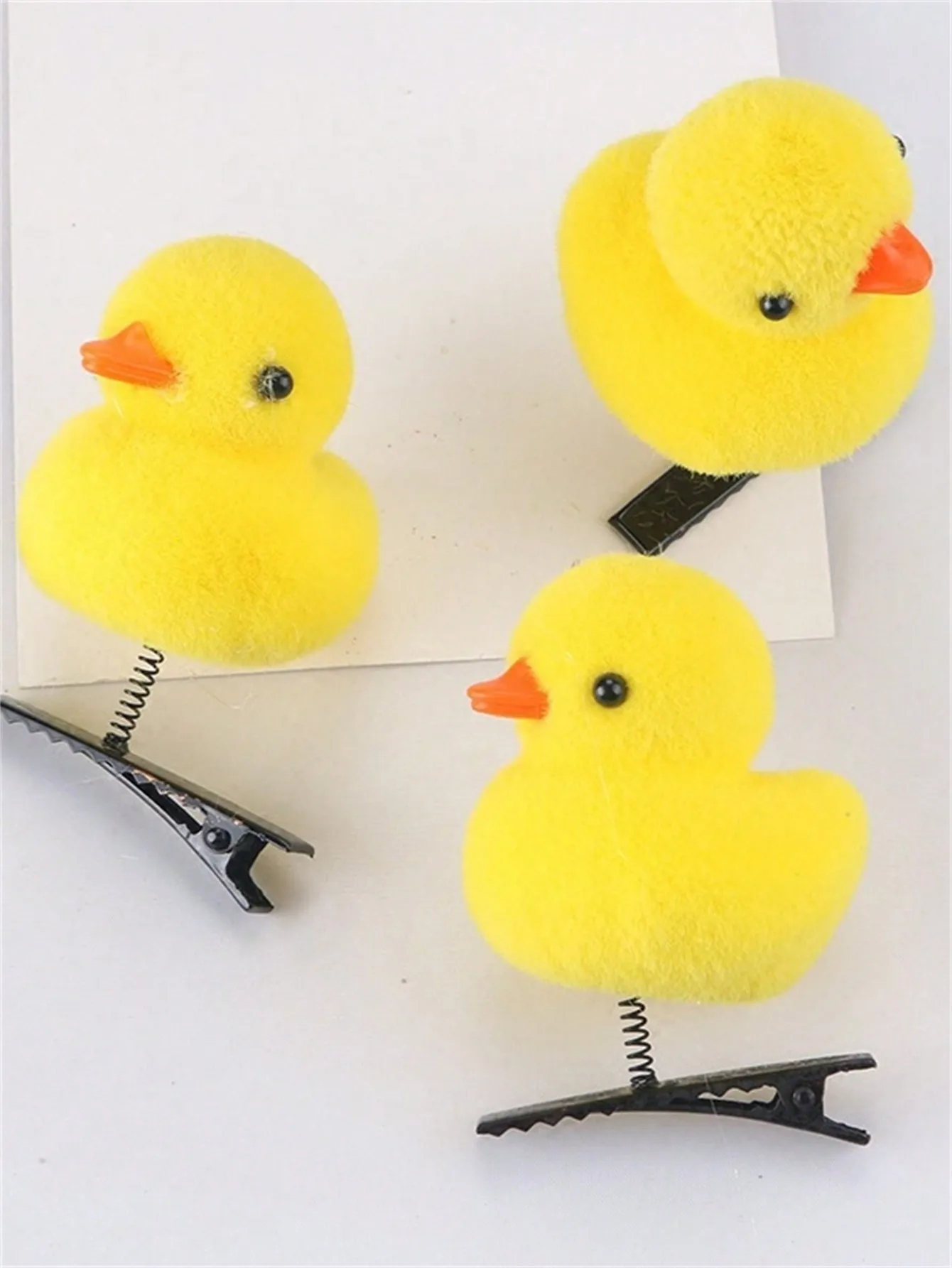 7 women net red with the same cartoon cute personality little yellow duck spring hairpin selling cute hair accessories