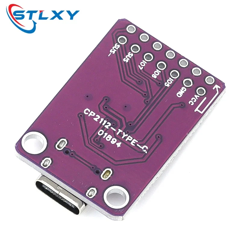 Stlxy MCU-2112 CP2112 Debug Board USB to SMBus I2C Communication Module MicroUSB Type-C Interface