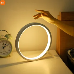 Xiaomi-Luz Noturna LED para Quarto, Candeeiros de Mesa Redonda de Leitura, Luz Escurecimento Stepless, Lâmpada Decorativa para Sala de Estar, Desktop, Presente Criança