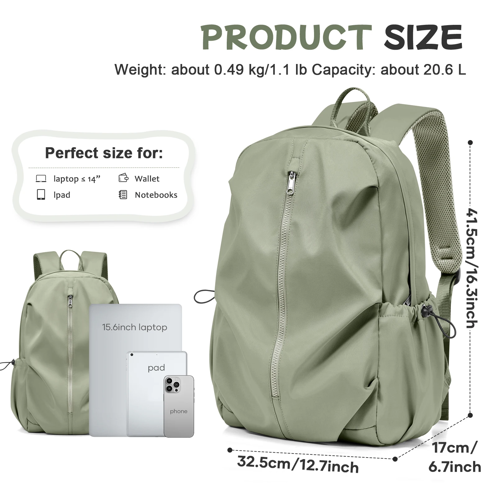 Laptop Backpacks 15.6 Inch College School Backpack for Women Bag, Men Anti Theft Travel Work Daypack, Large Bookbags for Teens