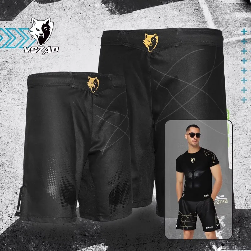 Vszap Quick-dry Training Sports Kickboxing MMA Men's Fitness Muay Thai Boxing Comfortable Venom Shorts