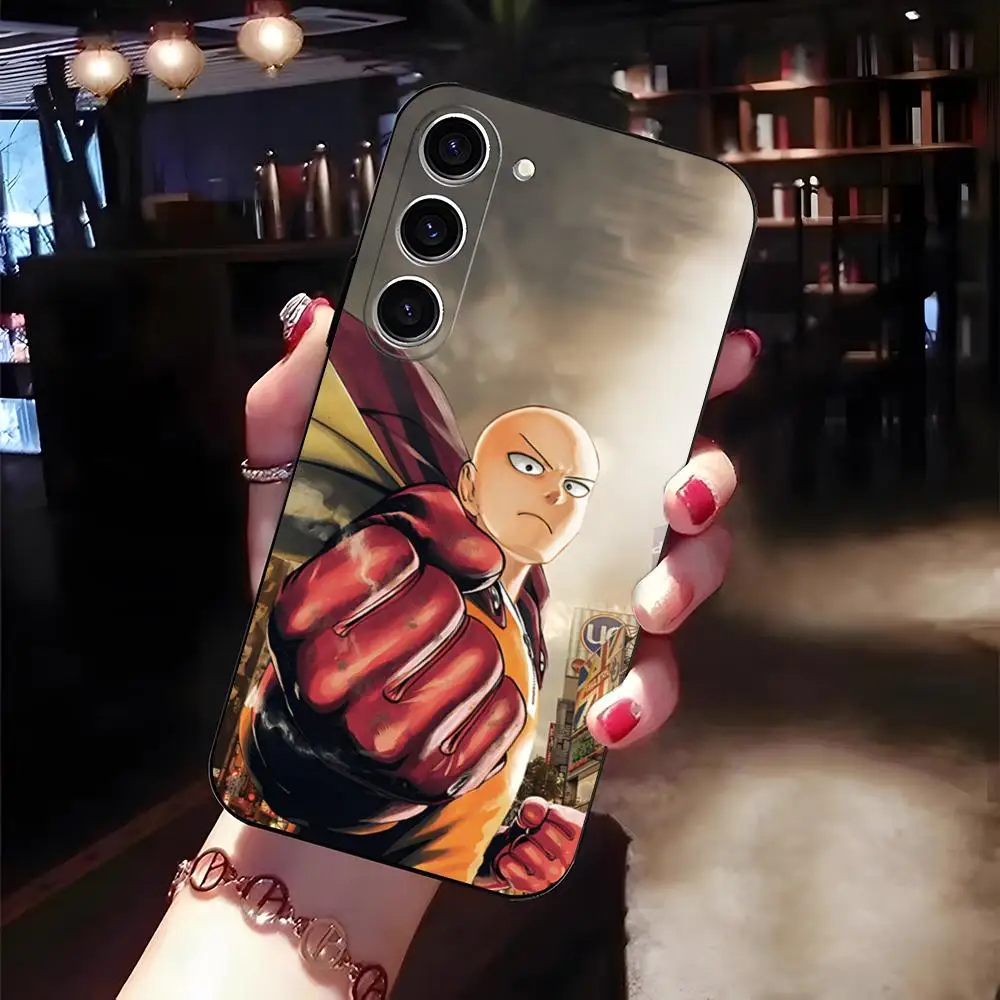 O-One P-Punch Man Saitama Phone Case For Samsung A25 A13 A33 5G A54 A36 A35 A56 A52 A14 Shockproof Soft Cover