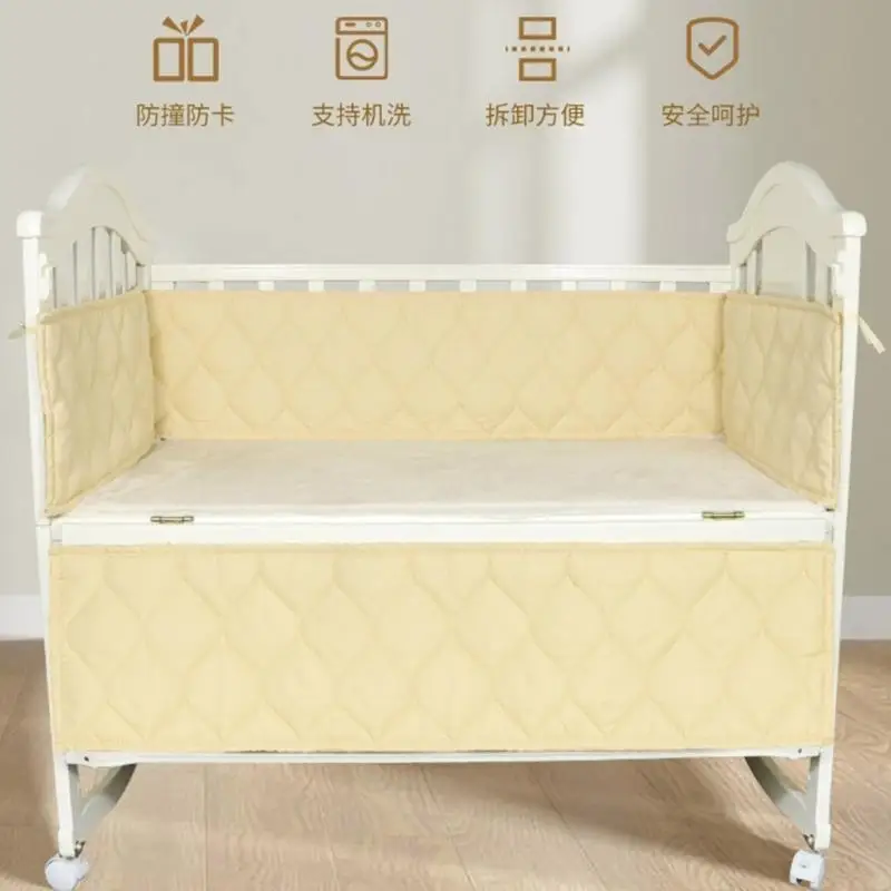 Corb Baby Crib Liner Breathable Guard Four Side Crib Fence menjaga bayi tetap aman